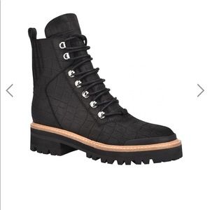 marc fisher izzie black suede lace up boots sold out